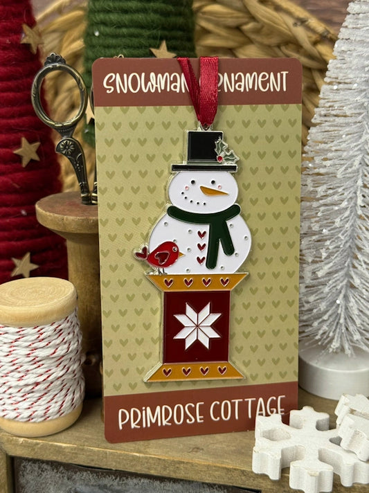 PREORDER Snowman Ornament by Primrose Cottage