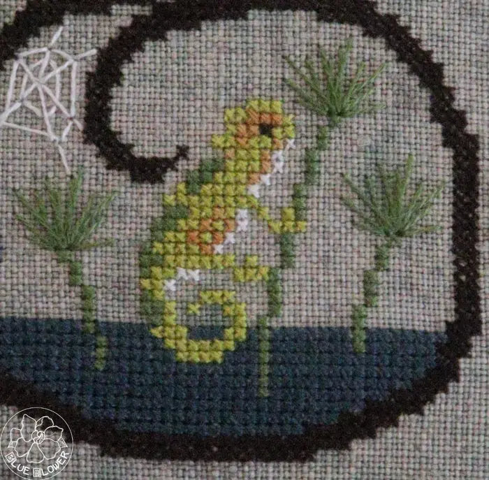 The Blue Flower SPOOKY SHOEBILL Cross Stitch Pattern