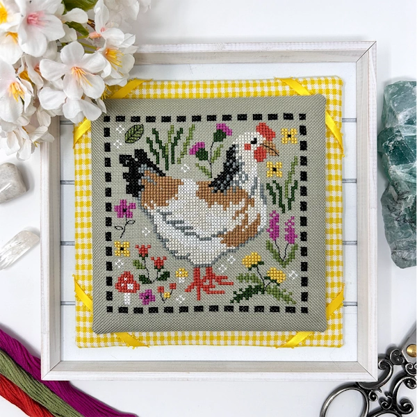 Cross Stitch Small Spring Pattern Spring Chicken Cross Stitch Pattern by Tiny Modernist – Lindy Stitches