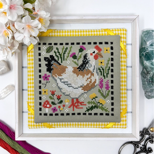 Spring Chicken Cross Stitch Pattern by Tiny Modernist PHYSICAL copy