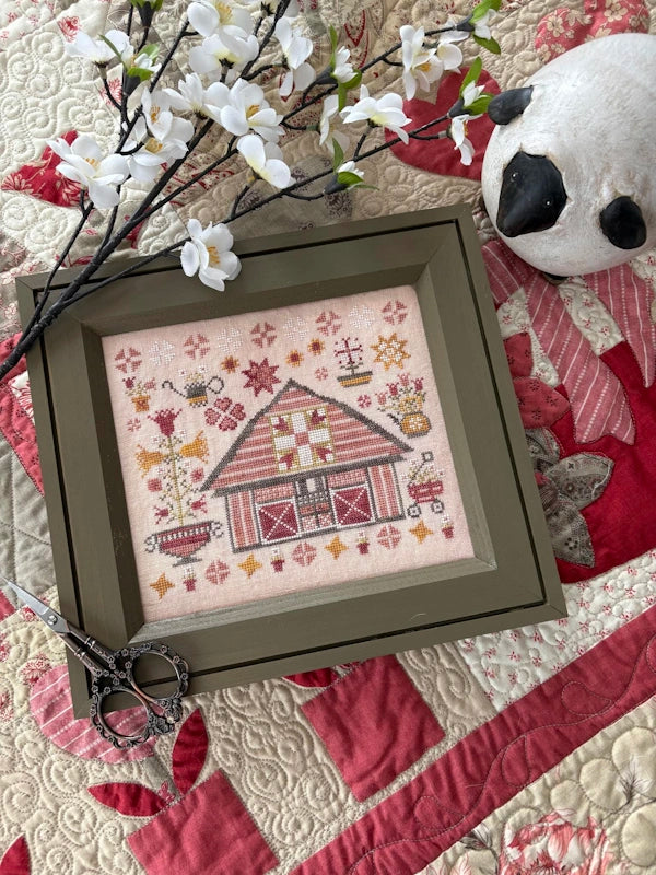 PREORDER Spring Quilt Barn by Pansy Patch Cross Stitch Pattern Nashville Market