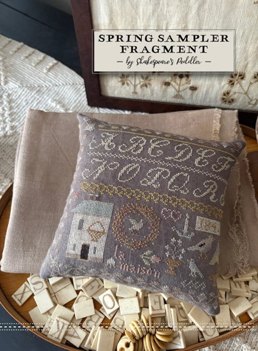PREORDER Spring Sampler Fragment by Shakespeare's Peddler Cross Stitch Pattern Nashville Market