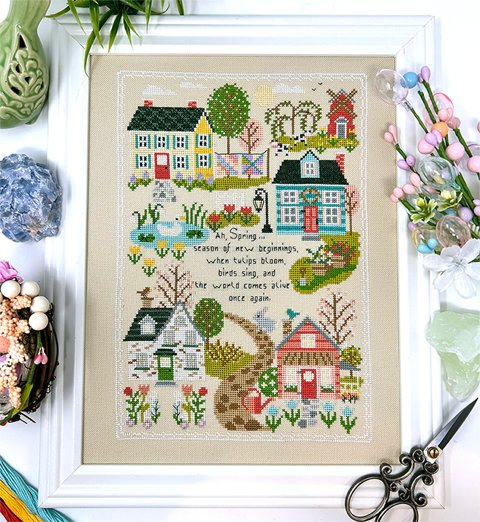 Spring Traditions Sampler Cross Stitch Pattern by Tiny Modernist Nashville Market