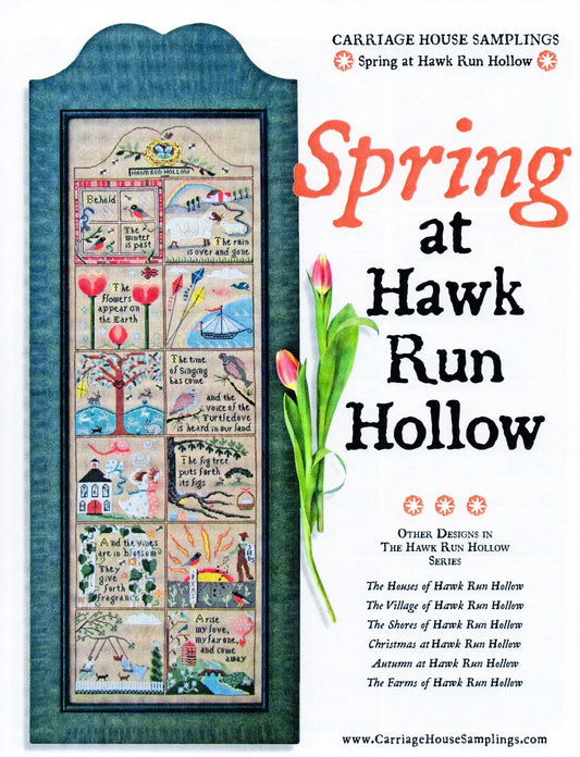Spring at Hawk Run Hollow Carriage House Samplings Cross Stitch Pattern
