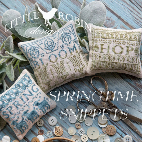 PREORDER Springtime Snippets Cross Stitch Pattern by Little Robin Designs Nashville Market