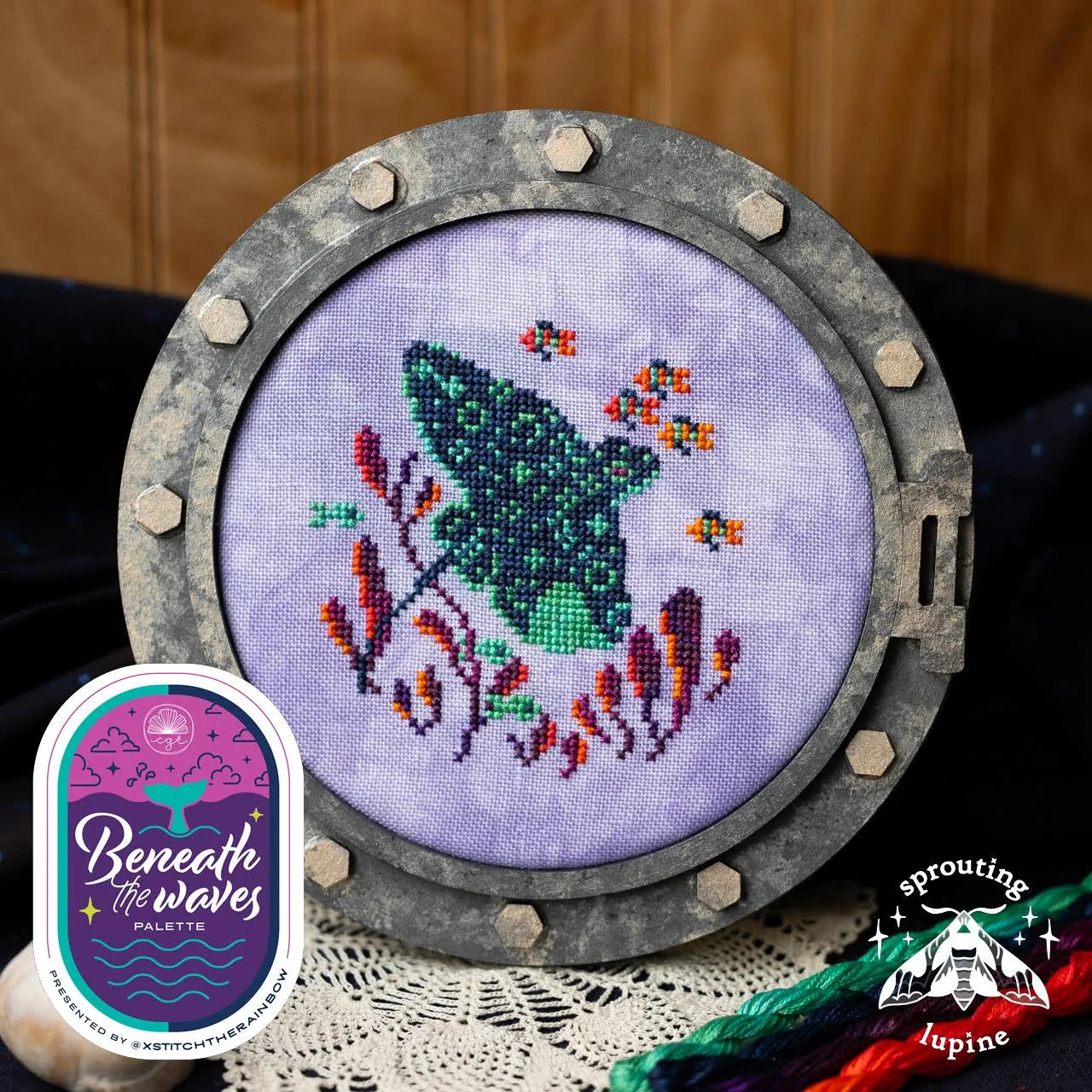 Sprouting Lupine SEA FLIER Cross Stitch Pattern