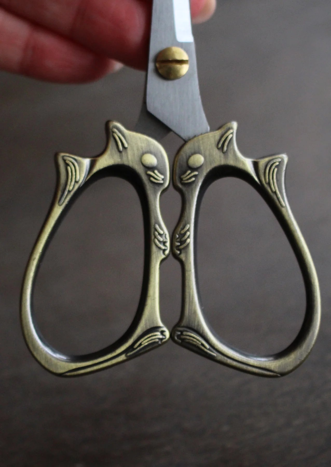 Squirrel Scissors Antique Gold Stainless Steel