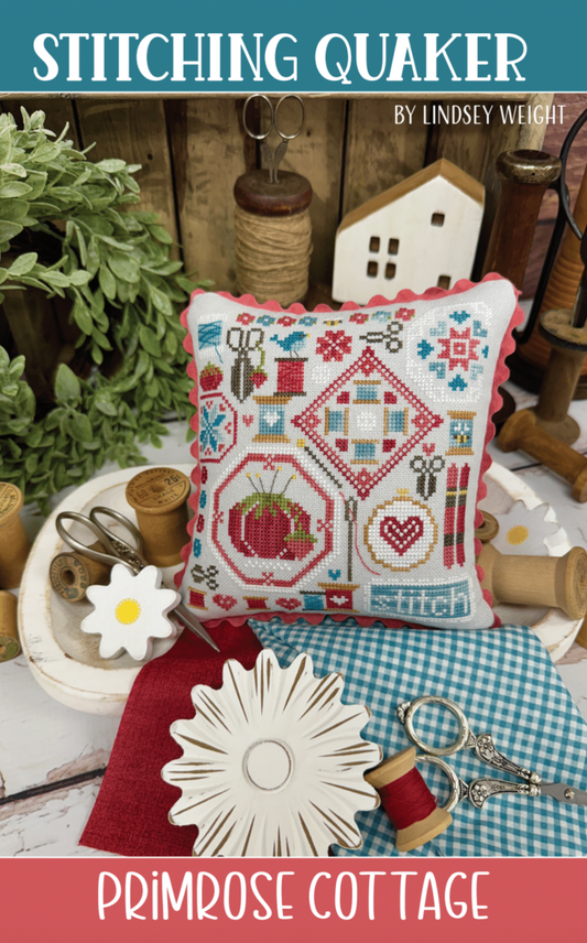 Stitching Quaker Cross Stitch Pattern by Primrose Cottage