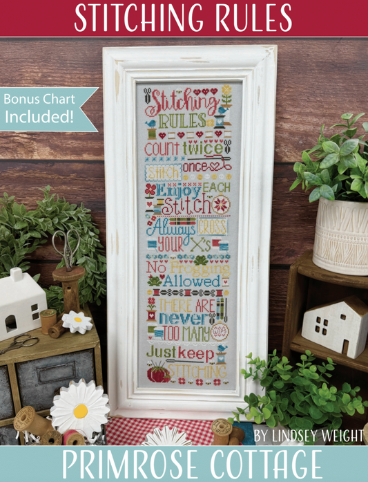 Stitching Rules Cross Stitch Pattern by Primrose Cottage