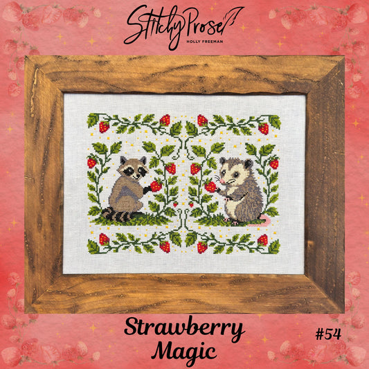 PREORDER Stitchy Prose STRAWBERRY MAGIC Cross Stitch Pattern Nashville Market