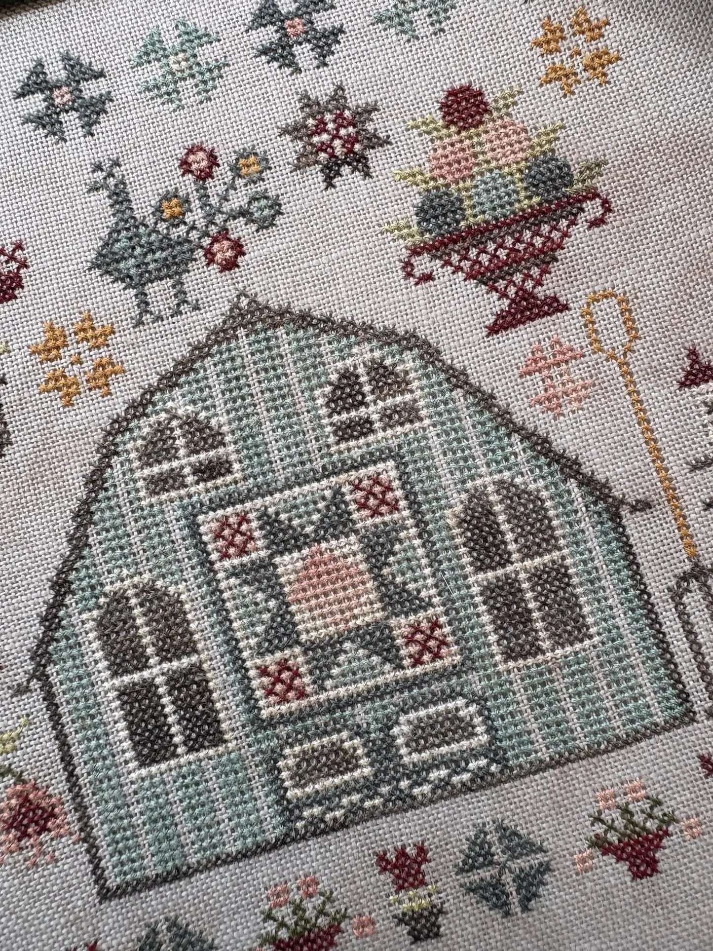 Pansy Patch SUMMER QUILT BARN Cross Stitch Pattern
