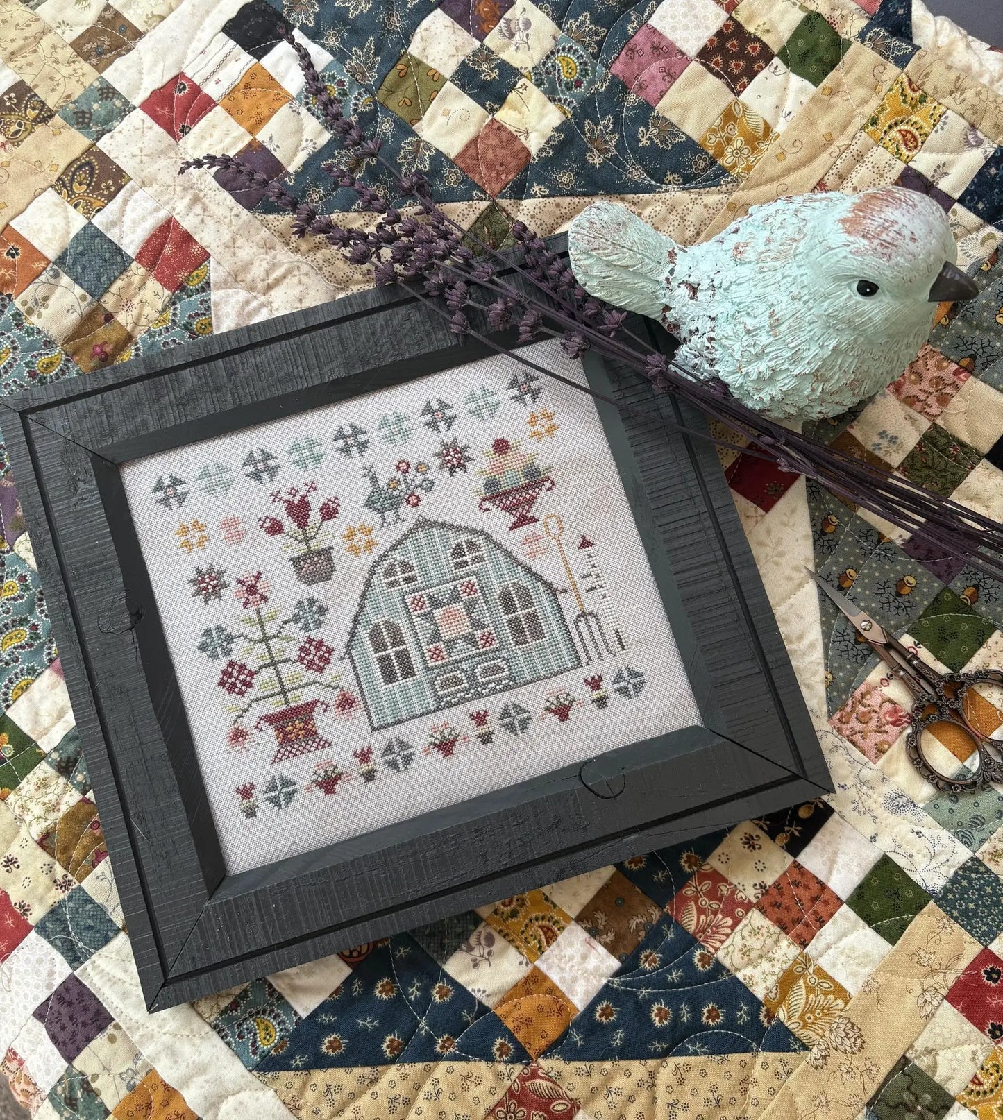Pansy Patch SUMMER QUILT BARN Cross Stitch Pattern