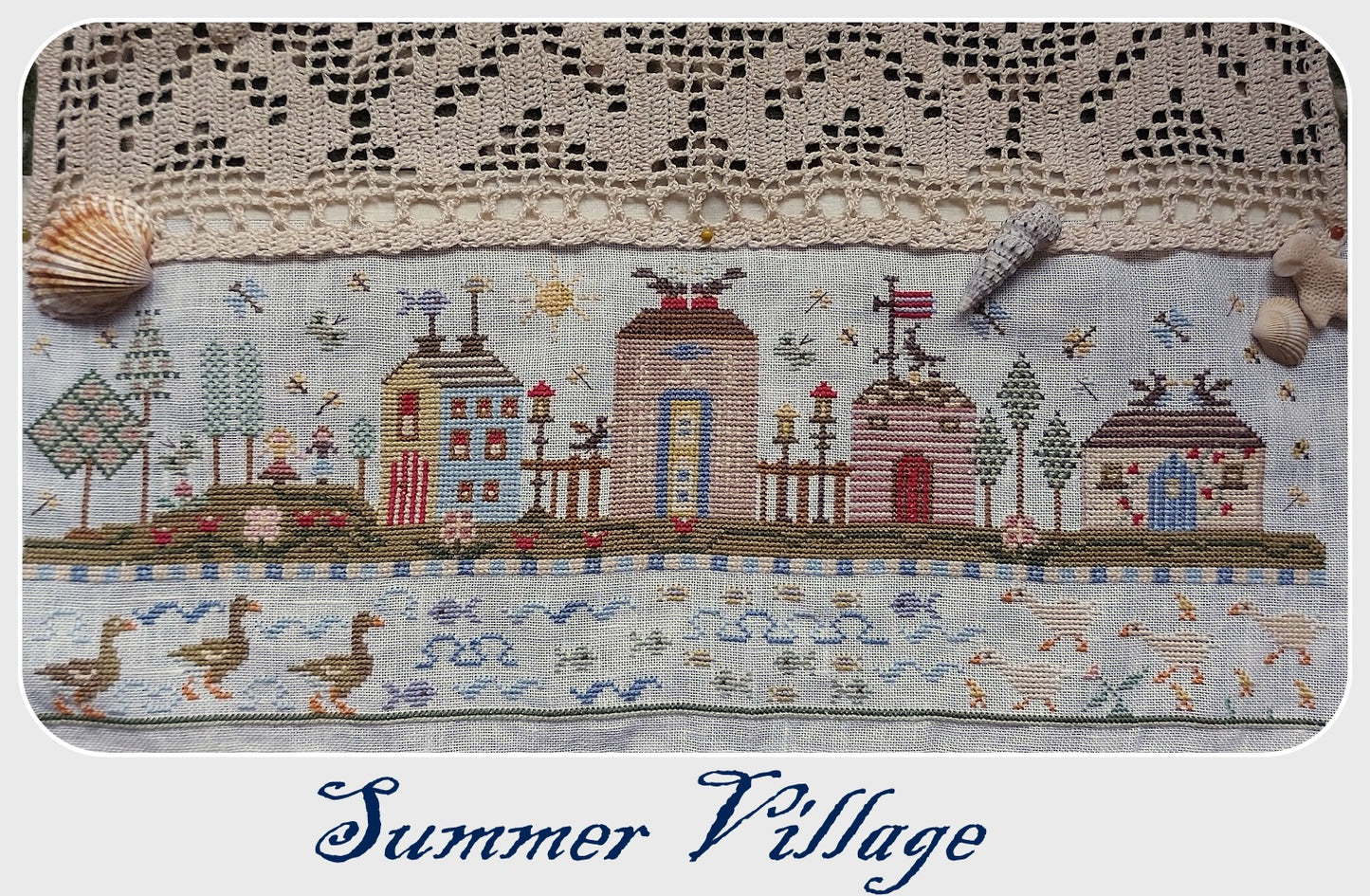 PREORDER Summer Villiage Cross Stitch Pattern Physical Copy Niky's Creations