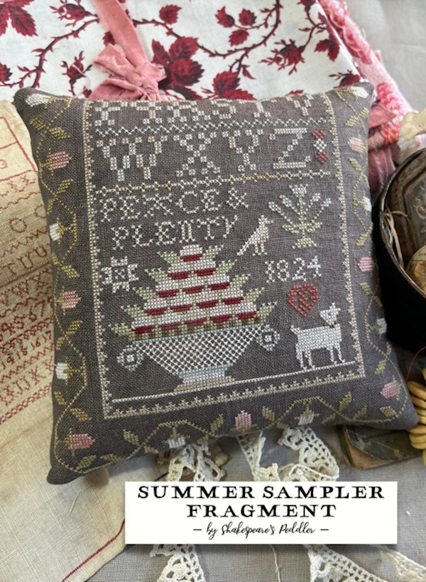 PREORDER Summer Sampler Fragment by Shakespeare's Peddler Cross Stitch Pattern Nashville Market