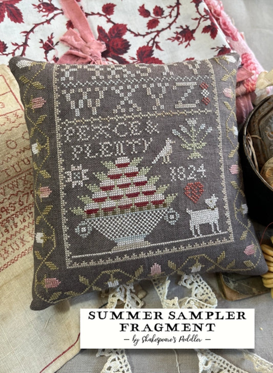 Summer Sampler Fragment by Shakespeare's Peddler Cross Stitch Pattern Nashville Market