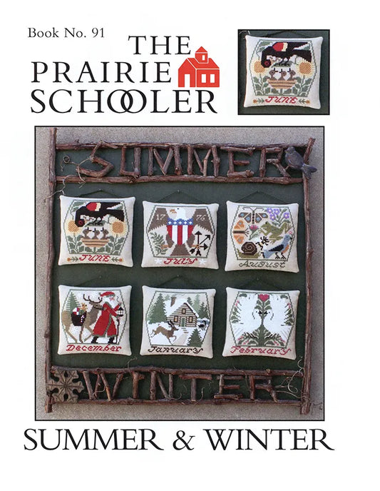 Summer & Winter The Prairie Schooler Cross Stitch Pattern #91 Physical Copy