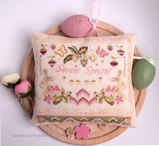 Sweet Spring Cross Stitch Pattern by Samplers and Primitives Nashville Market