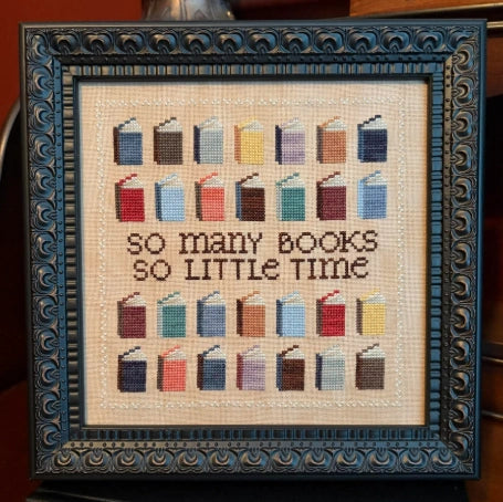 PREORDER Sweet Wing Studio SO MANY BOOKS Cross Stitch Pattern