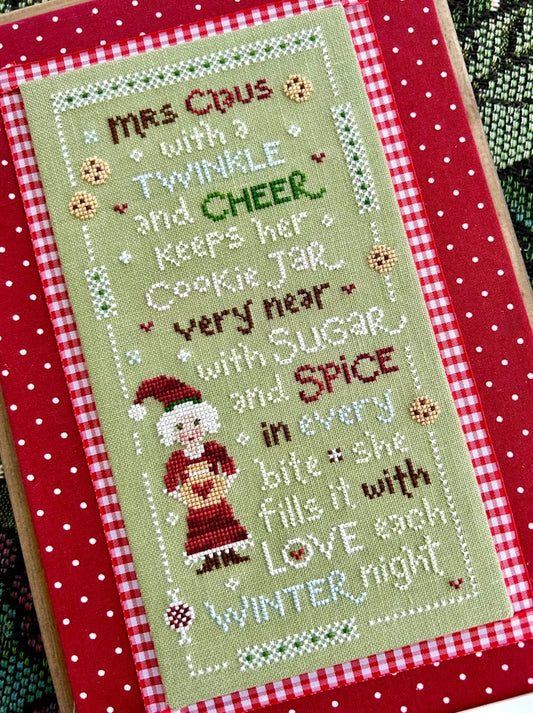 PREORDER Sweet Wing Studio Mrs. Claus’s Cookies Cross Stitch Pattern
