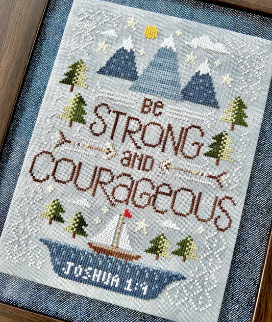 PREORDER Sweet Wing Studio Strong and Courageous Cross Stitch Pattern