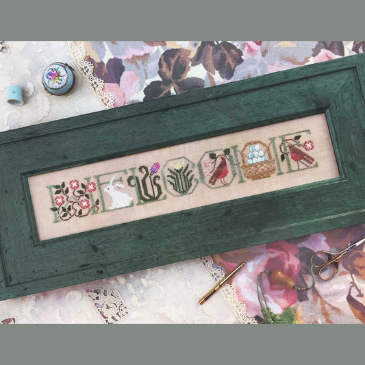 Welcome Spring Cross Stitch Pattern by The Drawn Thread