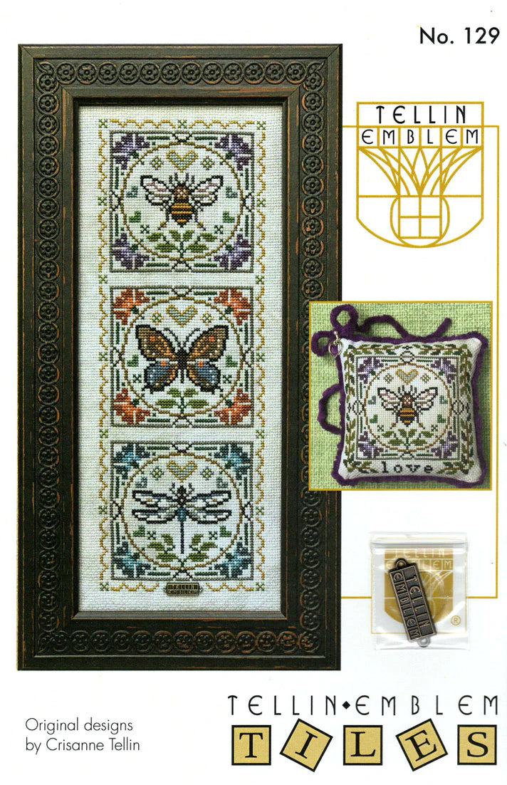 Love Bugs Cross Stitch Pattern by Tellin Emblem Physical Copy