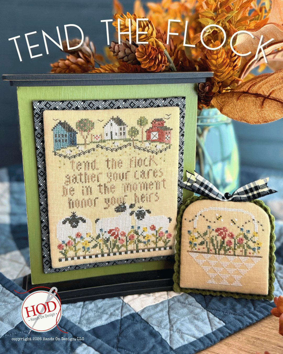 PREORDER Hands On Design TEND THE FLOCK Cross Stitch Pattern