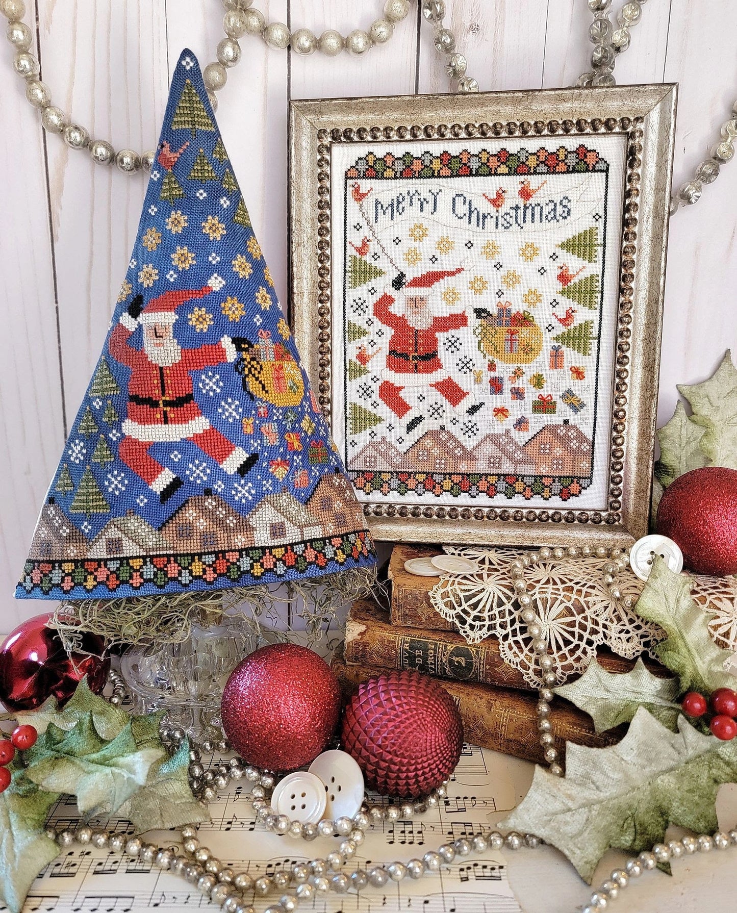 PREORDER Tenth Day of Christmas Sampler & Tree Hello from Liz Mathews Cross Stitch Pattern