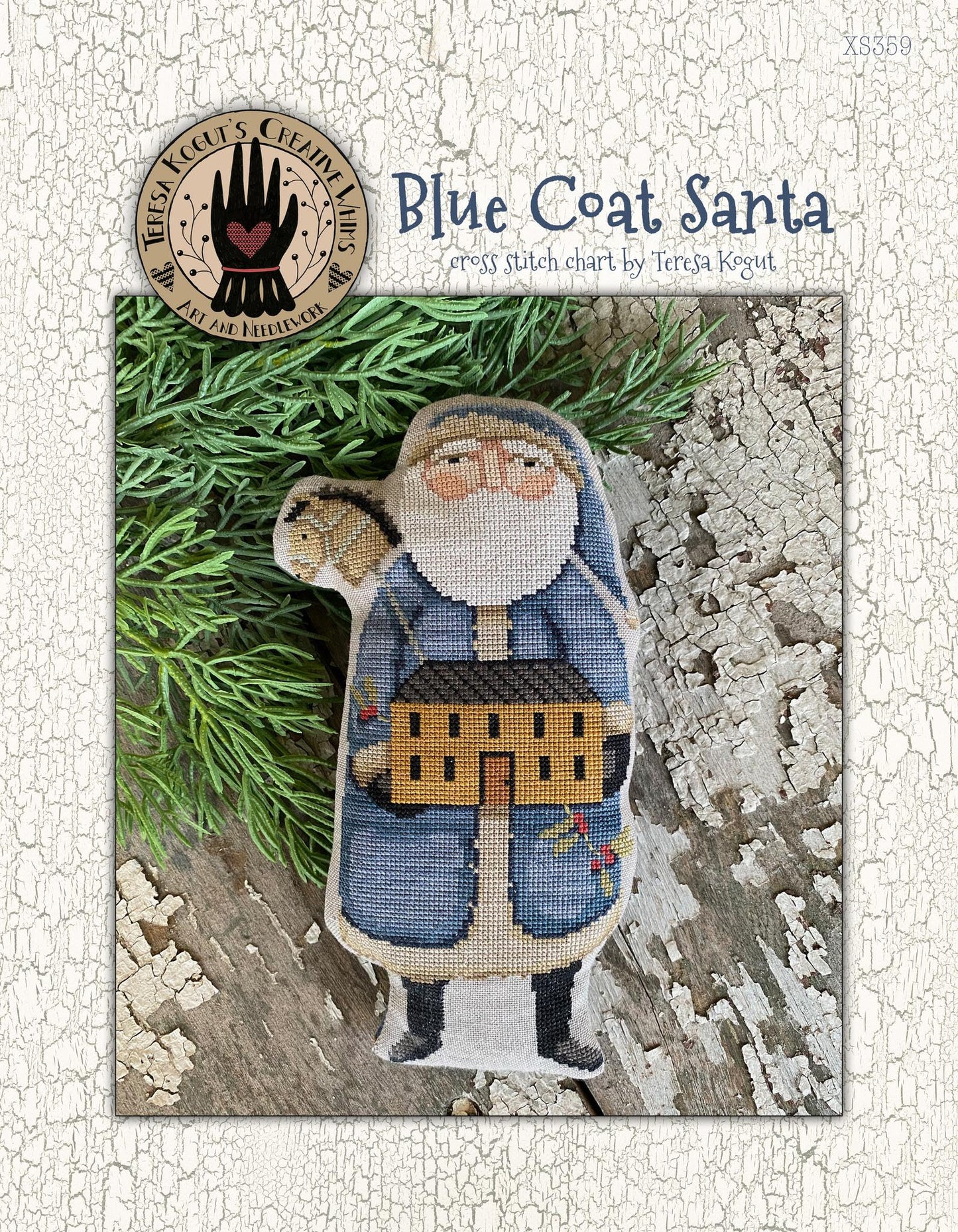 PREORDER Blue Coat Santa Teresa Kogut Cross Stitch Pattern