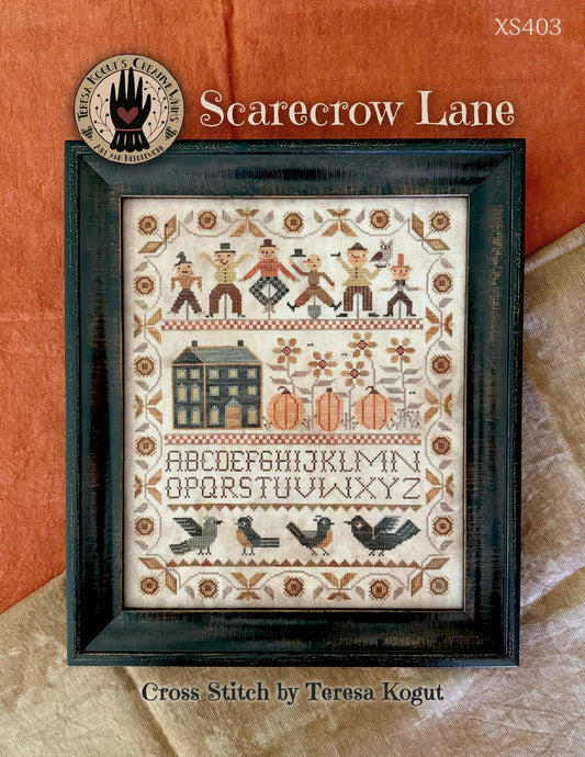 PREORDER Teresa Kogut SCARECROW LANE Cross Stitch Pattern