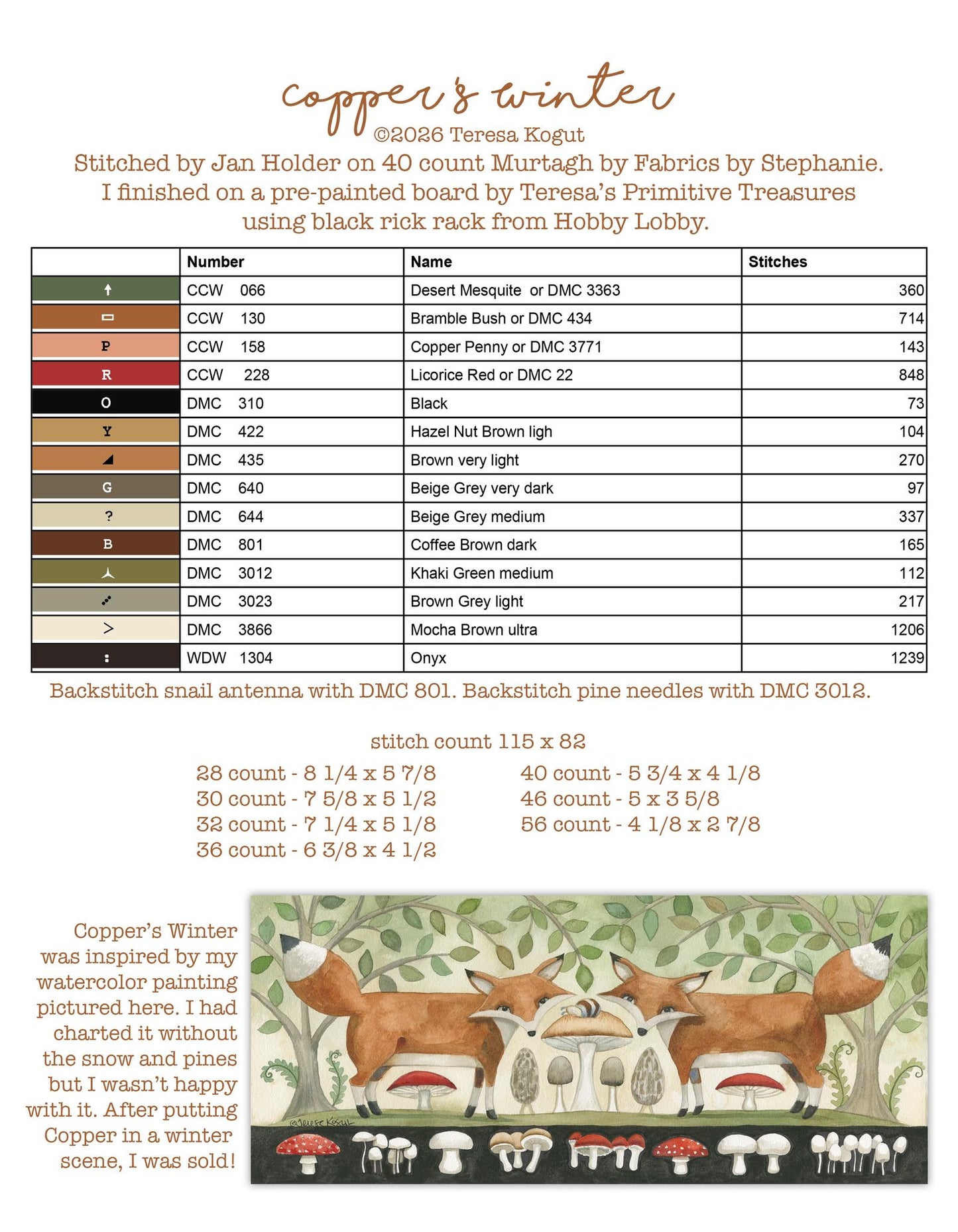 Teresa Kogut HELL0 WINTER  BOOK 9 DESIGNS Cross Stitch Pattern