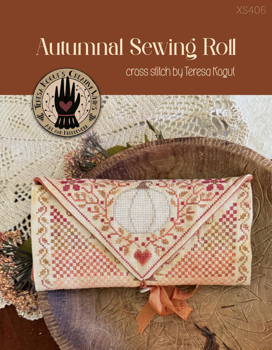 PREORDER Teresa Kogut AUTUMNAL SEWING ROLL Cross Stitch Pattern