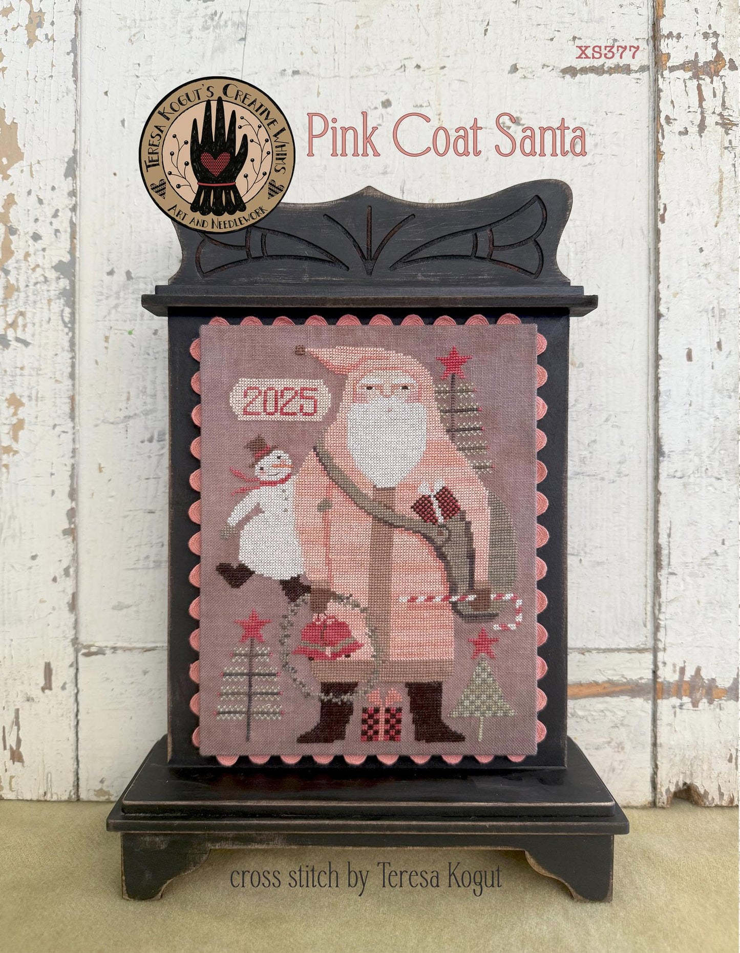 PREORDER Pink Coat Santa Teresa Kogut Cross Stitch Pattern