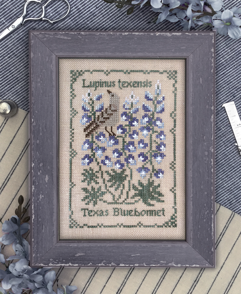 Texas Bluebonnet Cross Stitch Pattern by The Drawn Thread