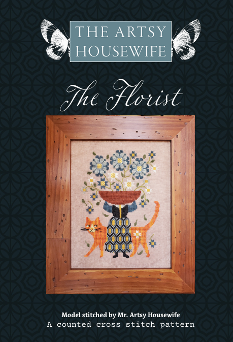 The Florist Cross Stitch Pattern by the Artsy Housewife Nashville Market