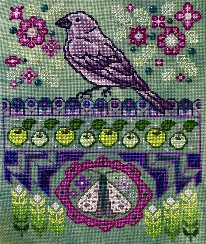 MIDSUMMER FINCH Cross Stitch Pattern by The Marigold Needle
