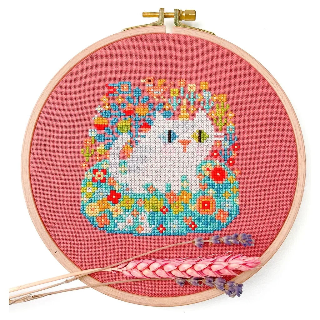 Barbara Ana The Lady and the Caticorn Cross Stitch Pattern