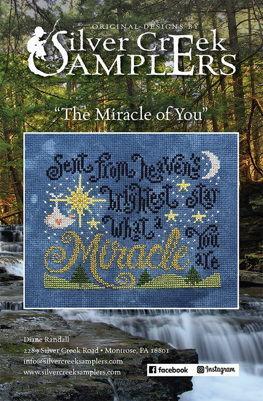 The Miracle of You Cross Stitch Pattern by Silver Creek Samplers Nashville Needlework Market