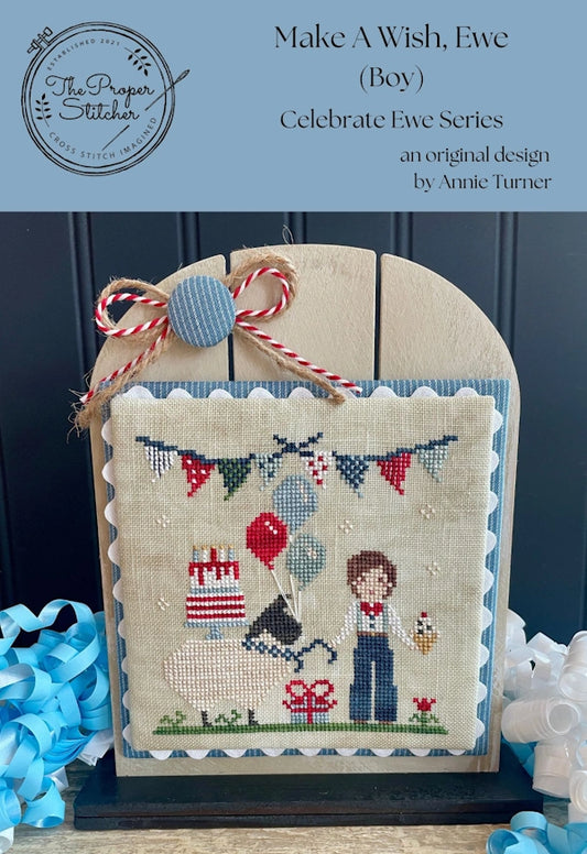 PREORDER The Proper Stitcher MAKE A WISH, EWE (boy) Cross Stitch Pattern