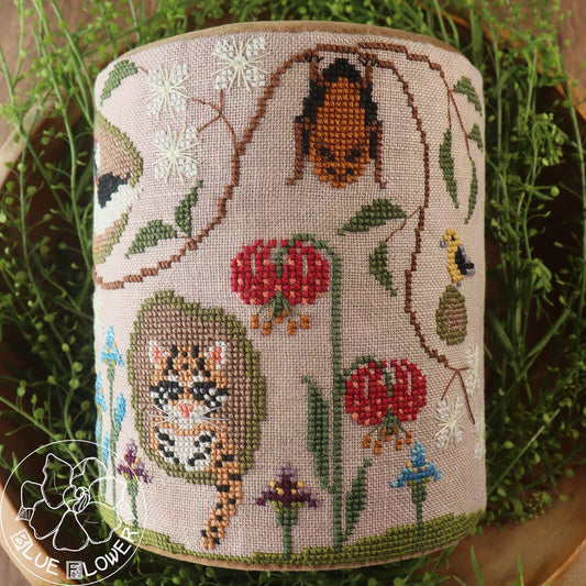 PREORDER TRUNK TOWN SUMMER The Blue Flower Cross Stitch Pattern