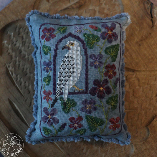 PREORDER Blue Flower TUDOR FALCON Cross Stitch Pattern Nashville Market