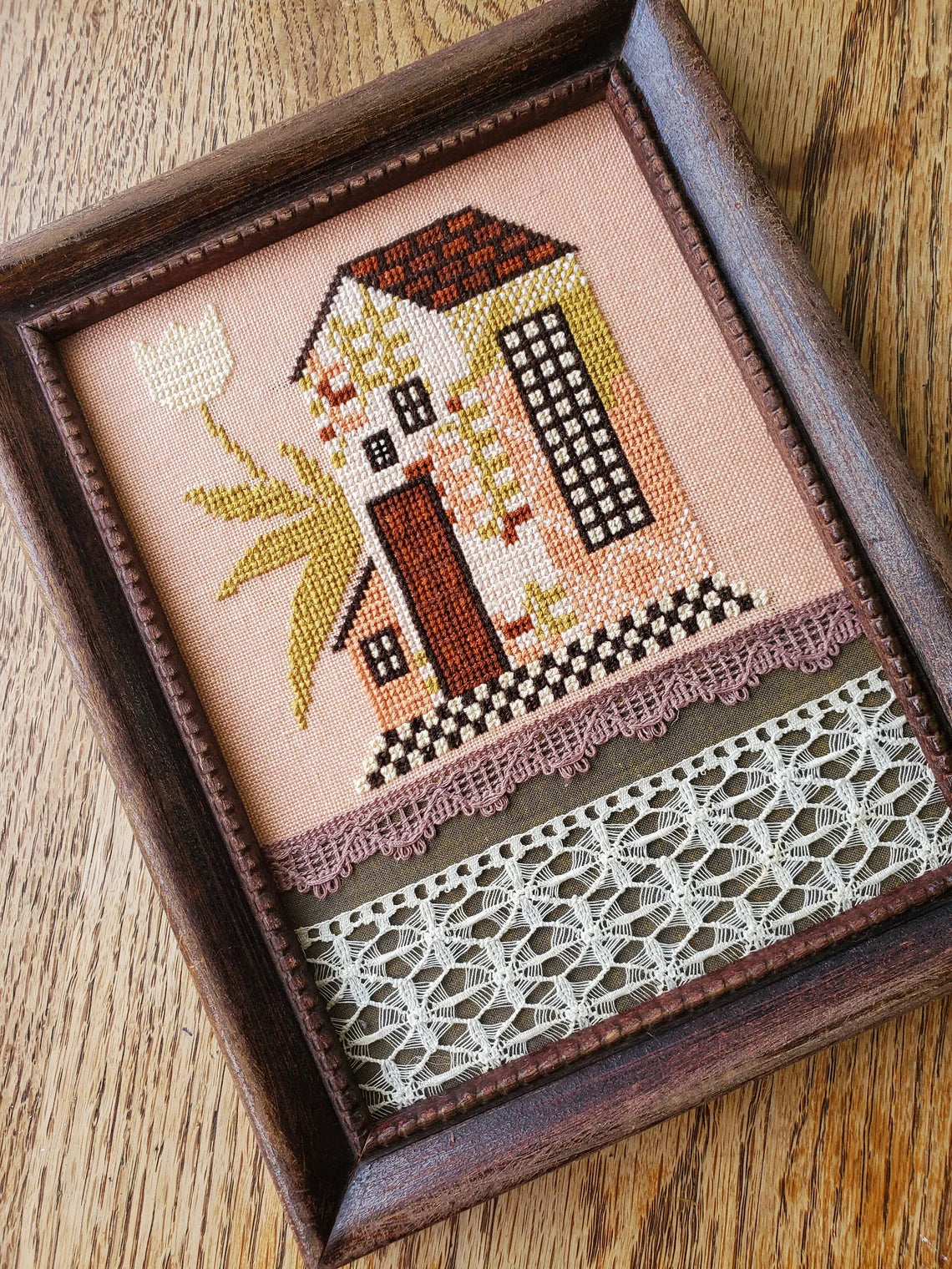 Tulip House Cross Stitch Pattern Physical Copy Artsy Housewife