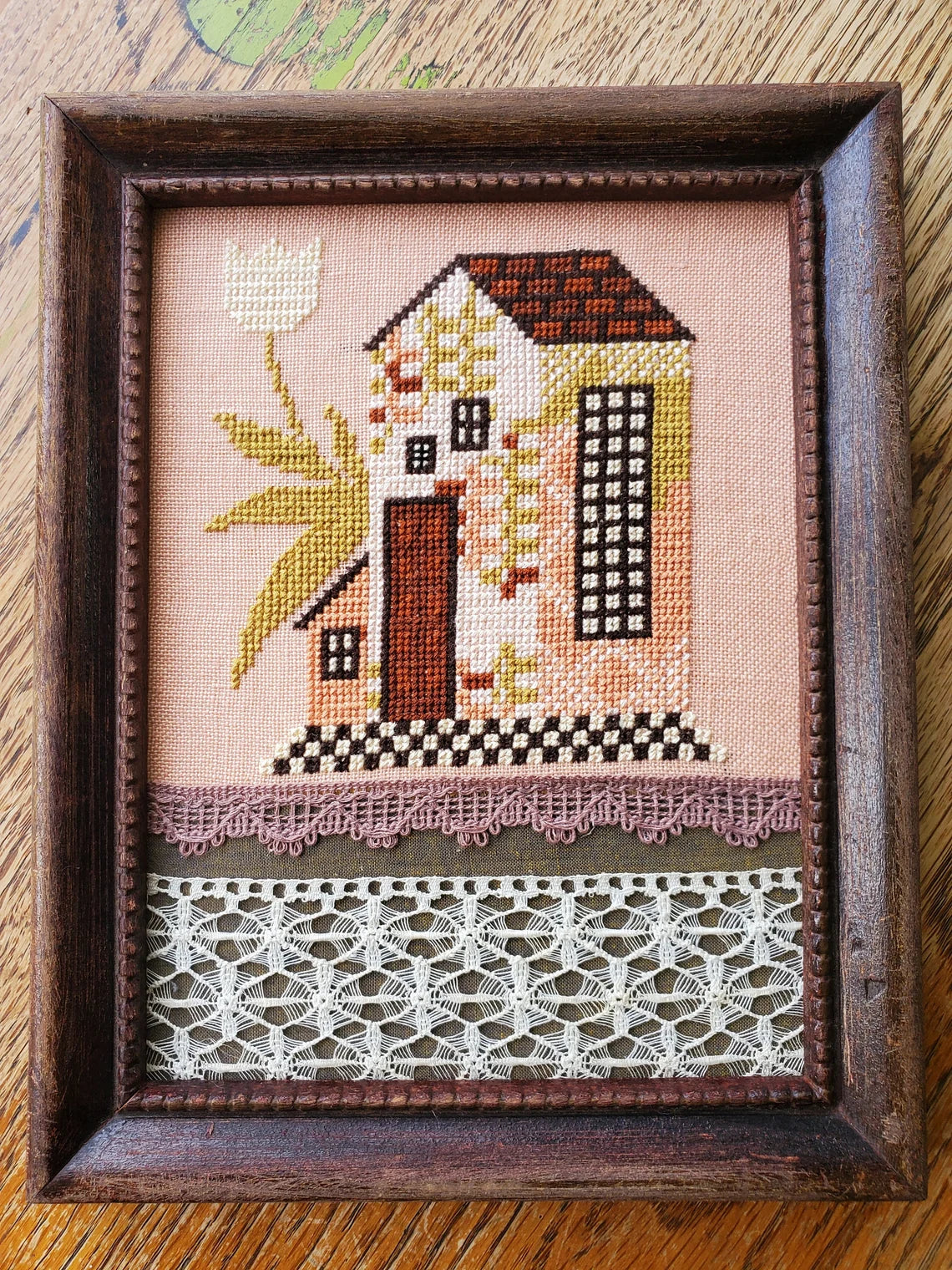 Tulip House Cross Stitch Pattern Physical Copy Artsy Housewife