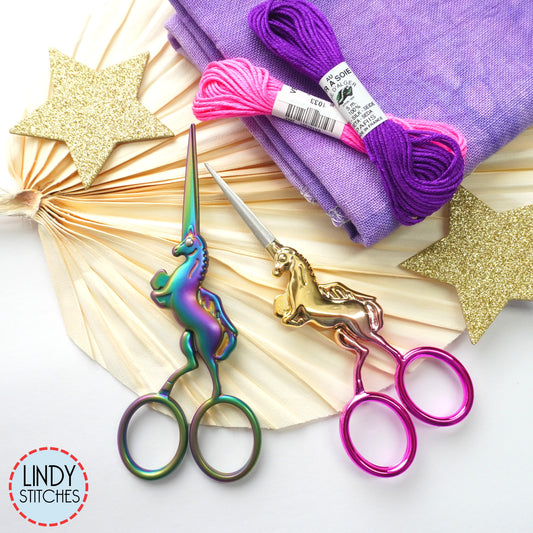 Unicorn Embroidery Scissors Stainless Steel