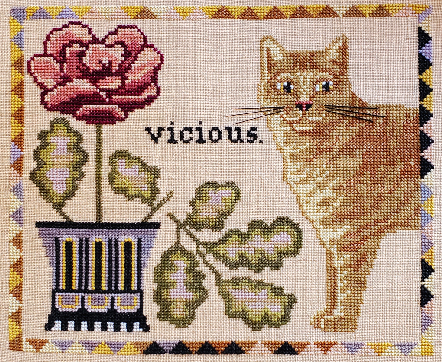PREORDER Vicious The Artsy Housewife Cross Stitch Pattern Physical Copy