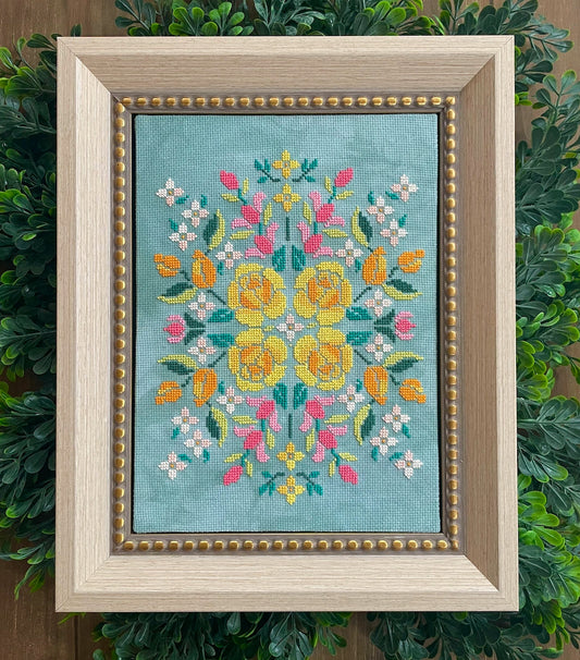 Vintage Centerpiece and Bouquet Cross Stitch Pattern by Petal Pusher Nashville Market