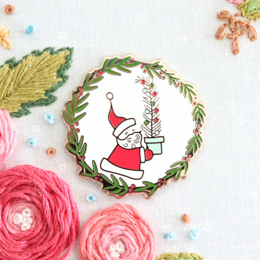 Vintage Santa Magnetic Needleminder by Flamingo Toes