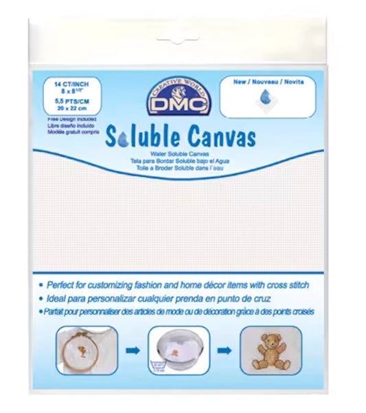 Water Soluble Waste Canvas 14ct 8in x 8 1/2in Piece