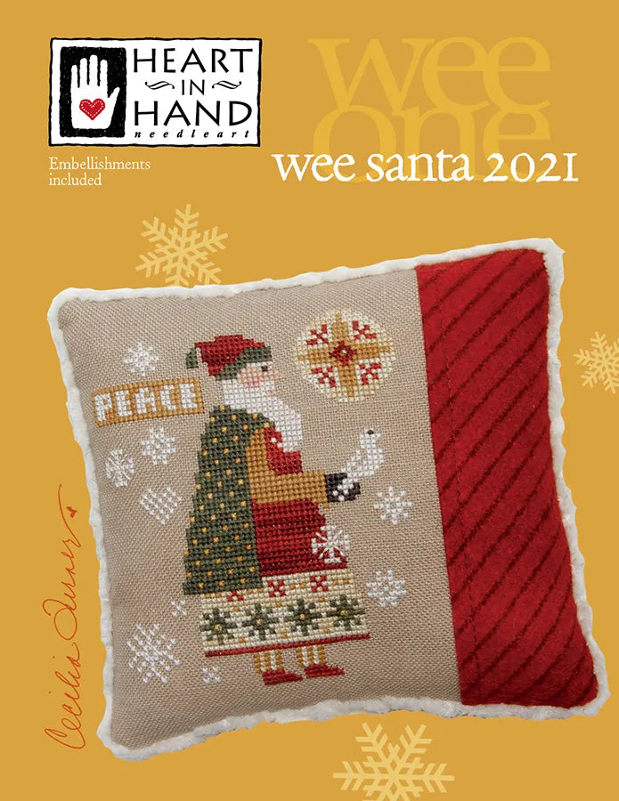 Wee Santa 2021 Heart in Hand Cross Stitch Pattern