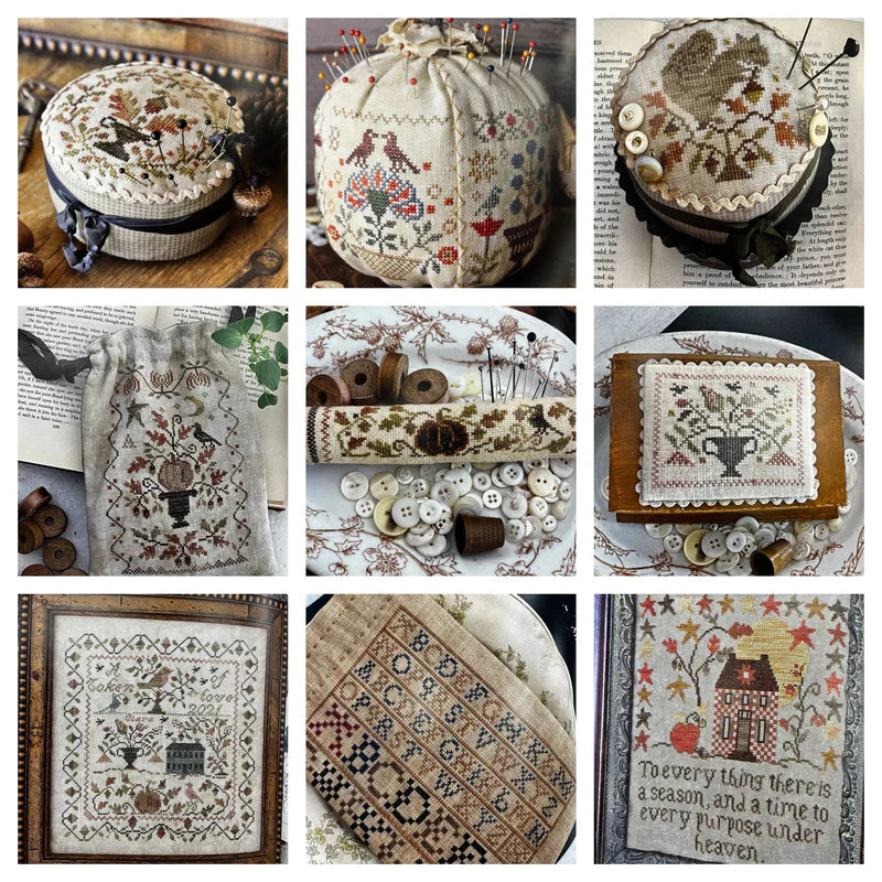 When The Leaves Fall Cross Stitch Pattern by Blackbird Designs